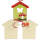 Holzhaus flach 3er Set, je 15,5 x 13,5 cm, 4mm dick, Sperrholz