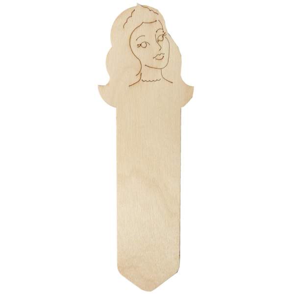 Lesezeichen Prinzessin 20 x 4,5 cm, 16 mm dick, Birkensperrholz
