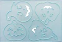 Kürbisse aus Acrylglas, 4 Stück im Set ca. 7 - 9 cm