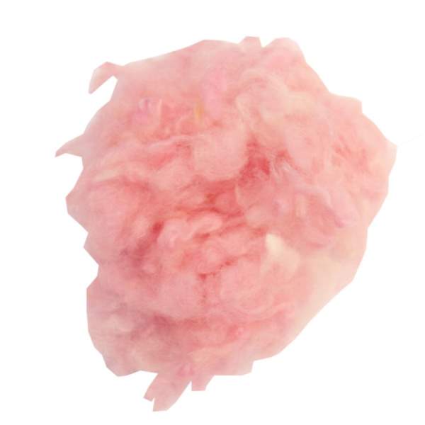 Wollflocken aus Schafschurwolle, 10g, rosa