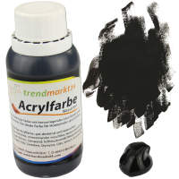 Acrylfarbe schwarz 150 ml Flasche Malfarbe Bastelfarbe