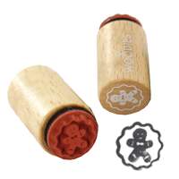 Motivstempel aus Holz, Lebkuchenmann, Ø 12mm, 3cm...