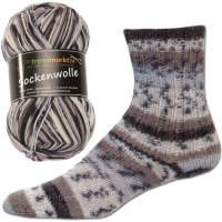 Wolle Set grau blau 4fädig Sockenwolle je 100 g 1x...