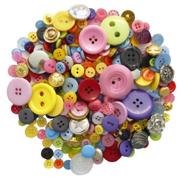 Knöpfe Mischung 500g, bunt gemischt