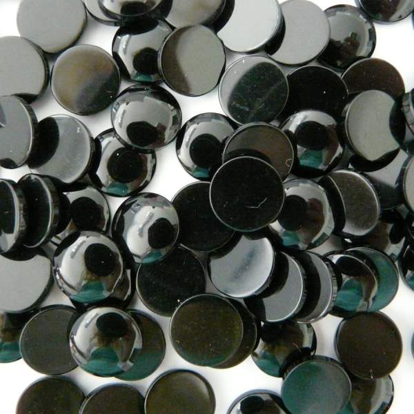 Muggelsteine 10 mm, schwarz, 20 g, ca. 85 Stück Augen zum Basteln