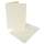Doppelkarten 5er Set perlweiß, 10,5 x 15 cm