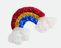 Glitter Set, 10 Dosen mit Dekomaterial und 1 Dekokleber