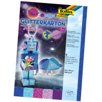 Glitterkarton Ice 5 Blatt, 24x34 cm, 300g/m² das...