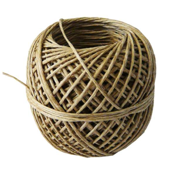 Bindfaden aus Naturfasern, Rolle 30m, Ø 1 mm, Bastelschnur Bastelkordel