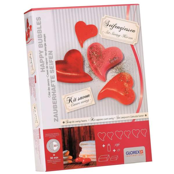 SoapFix Bastelpackung Seife in Herzform, Komplett Set