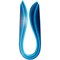 Quilling Streifen Blautöne, 1cm x 48cm, 100 Stück, 130 g/m²