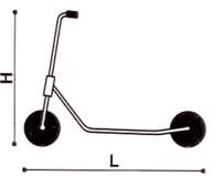 Tretroller klein Kinder 3 - 6 Jahre Roller belastbar bis 20kg Italtrike